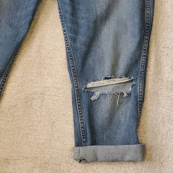 Grlfrnd Naomi women's highrise cut off crop distressed jeans size 31 - Picture 3 of 16